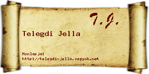 Telegdi Jella névjegykártya